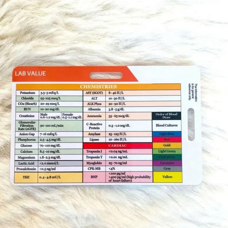 Lab Value and Order of Blood D - Medical Lab Values recension och pris